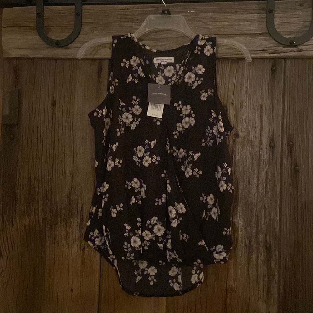 Floral tank top - medium